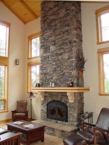 STONE CORNER FIREPLACE DESIGN IDEAS, PICTURES, REMODEL AND